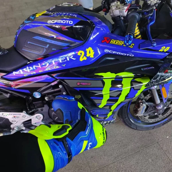 Allgoal Motorcycle Riding Boots Blue/Green - 图片 4