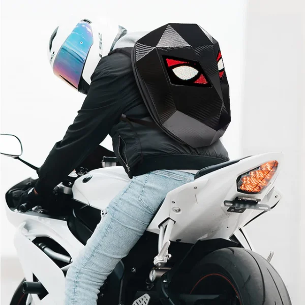 Knight LED Motorcycle Backpack - Carbon Fiber Design - 图片 3