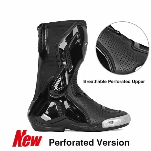 Allgoal Motorcycle Riding Boots Black - 图片 4