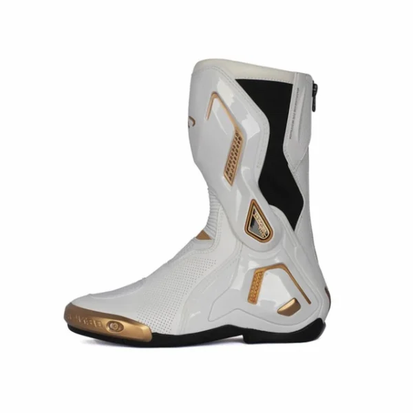 Allgoal Motorcycle Riding Boots White/Gold - 图片 3