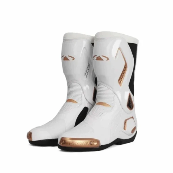Allgoal Motorcycle Riding Boots White/Gold - 图片 4