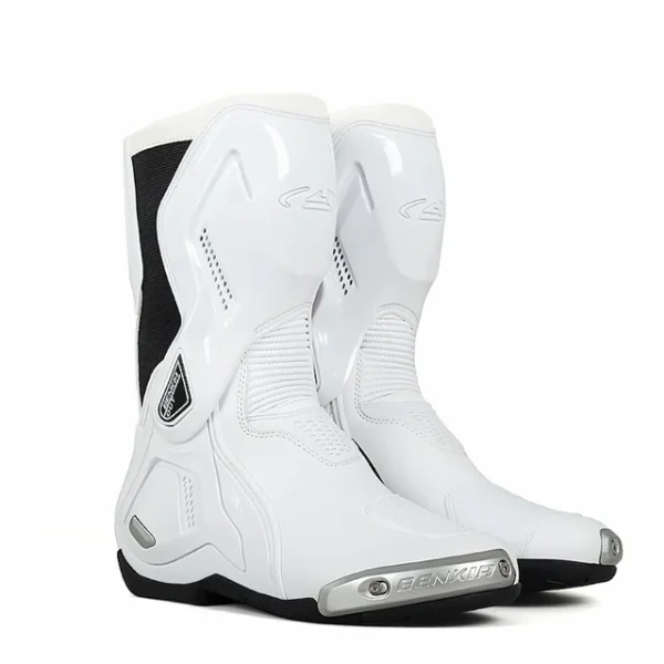Motorcycle Riding Boots White - 图片 6