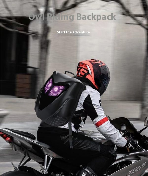 Motorcycle LED Riding Display Backpack Demon Eye Animation Backpack - 图片 3