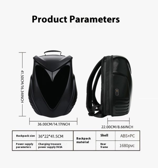 Motorcycle LED Riding Display Backpack Demon Eye Animation Backpack - 图片 8