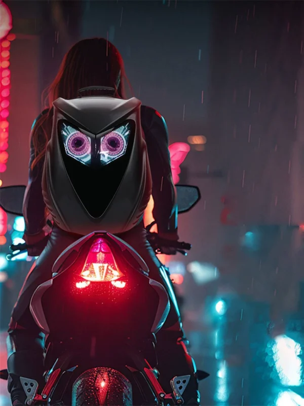 Motorcycle LED Riding Display Backpack Demon Eye Animation Backpack - 图片 2