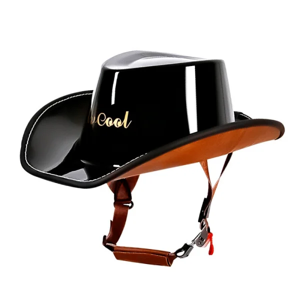Half helmet retro cowboy hat - 图片 3