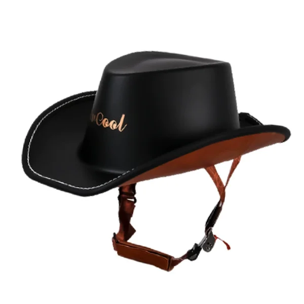 Half helmet retro cowboy hat - 图片 6