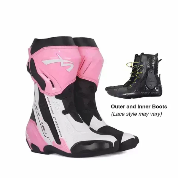 Allgoal Pink Motorcycle Riding Boots - 图片 5