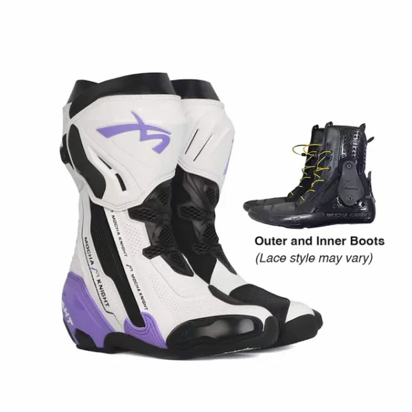 Allgoal Purple Motorcycle Riding Boots - 图片 3
