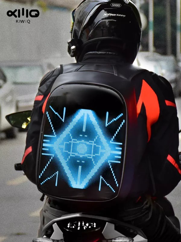 LED Display Backpack Bluetooth APP Graffiti Animation Smart Helmet Bag - 图片 2
