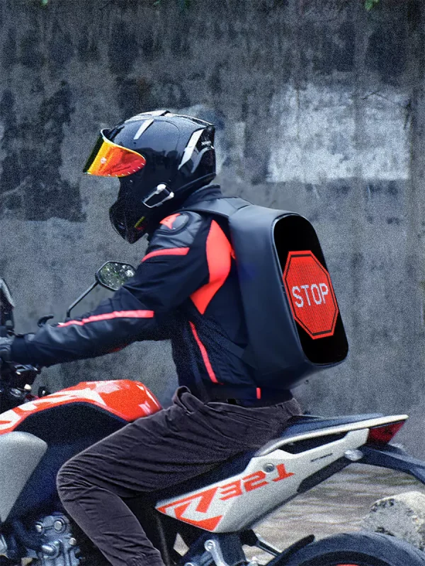 LED Display Backpack Bluetooth APP Graffiti Animation Smart Helmet Bag