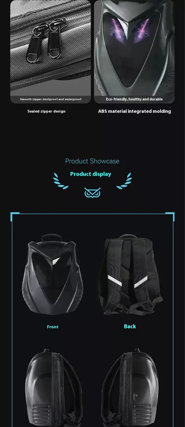 LED Cycling Display Helmet Backpack - 图片 8