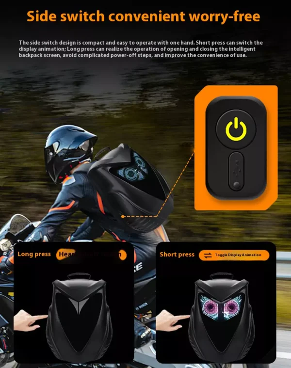 LED Cycling Display Helmet Backpack - 图片 2
